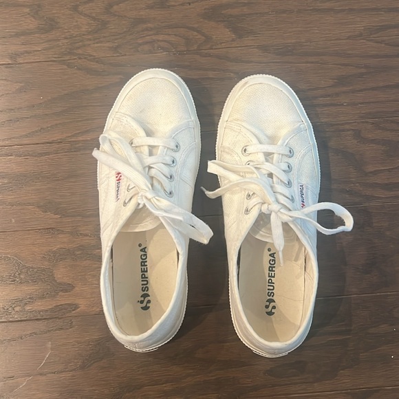 Superga White Canvas Sneakers Classic - Picture 4 of 8